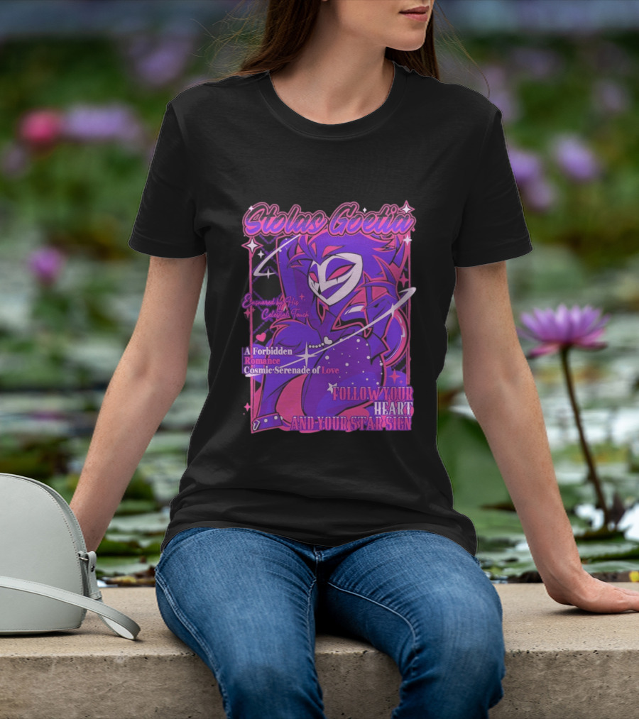 Stolas Goetia Cosmic Serenade A Forbidden Romance Follow Your Heart Star Sign T-Shirt