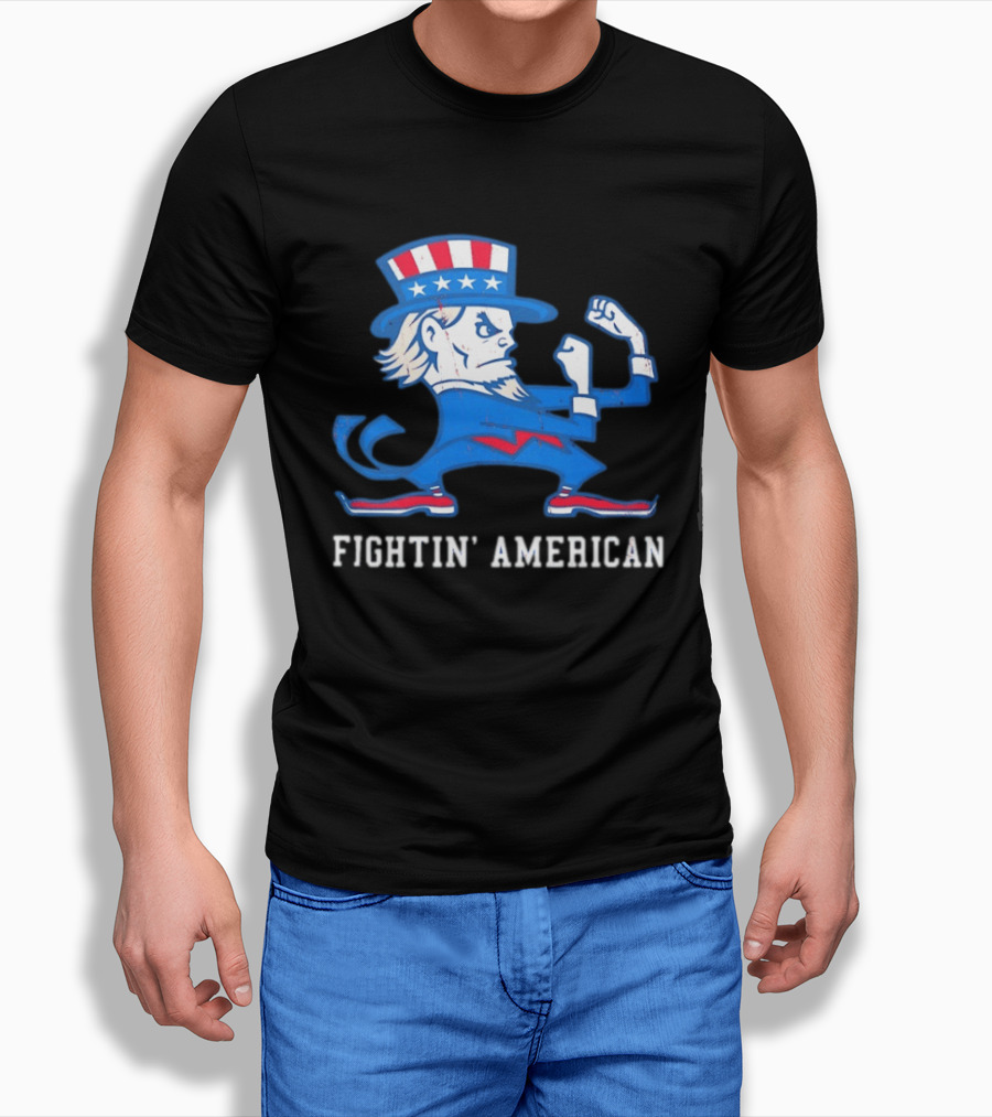Uncle Sam Fightin' American Patriotic Boxing T-Shirt