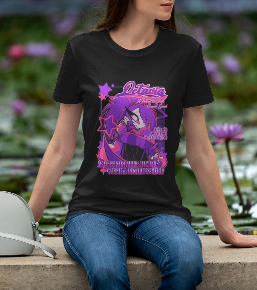 Octavia A Feeling The Stars Cannot Speak A Song Written In Starlight A Bittersweet Heart With A Rebel's Edge T-Shirt