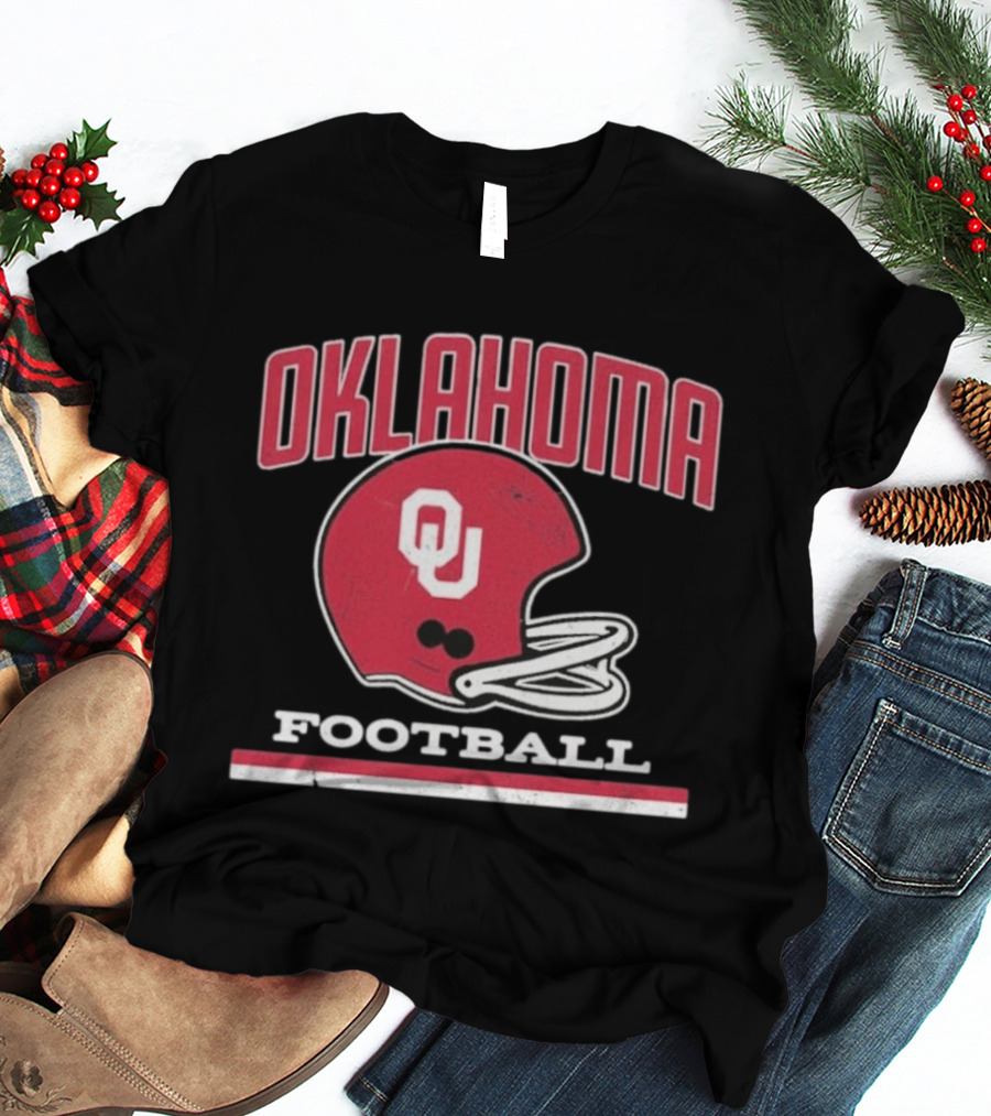 Oklahoma Sooners Football Helmet OU T-Shirt