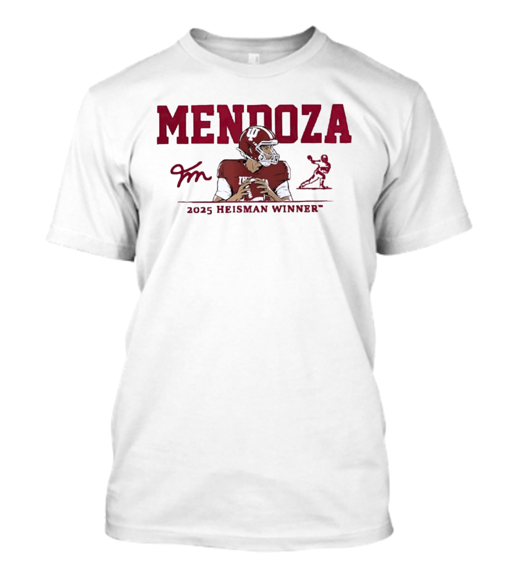 Mendoza Indiana Hoosiers 2025 Heisman Winner Football T-Shirt