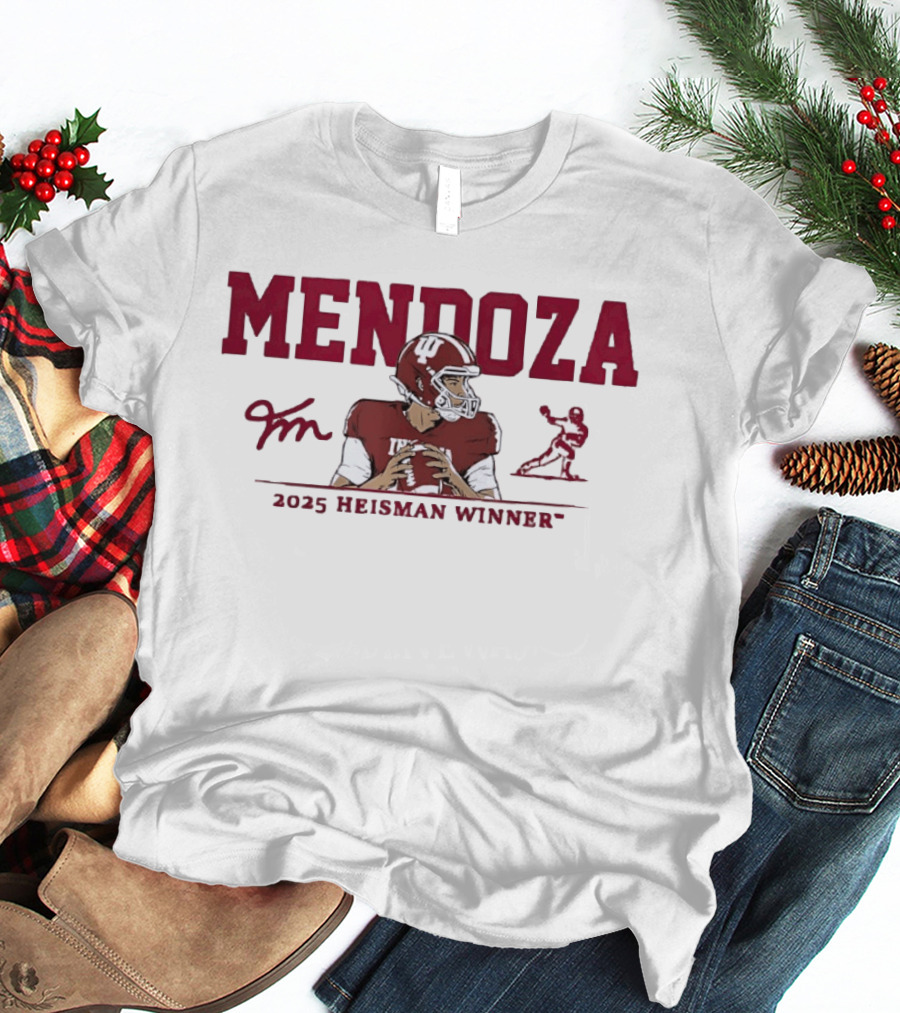 Mendoza Indiana Hoosiers 2025 Heisman Winner Football T-Shirt