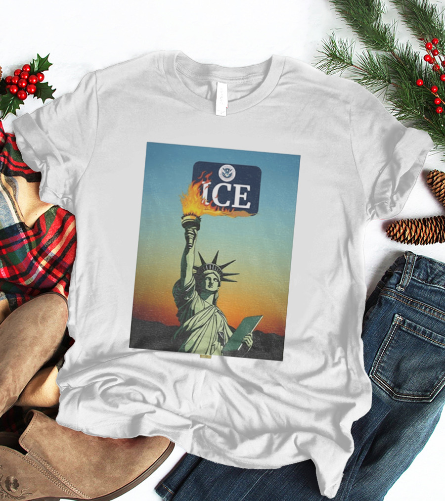 Statue Of Liberty Abolish ICE Protest Lady Liberty Anti Fascist Rally T-Shirt