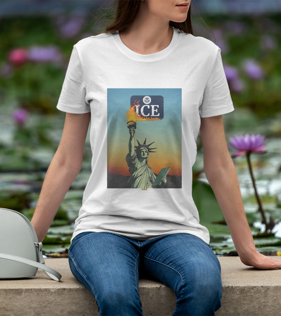 Statue Of Liberty Abolish ICE Protest Lady Liberty Anti Fascist Rally T-Shirt