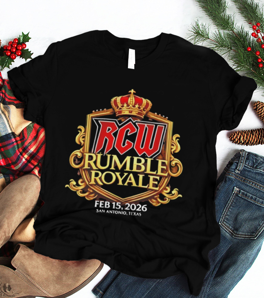 RCW Rumble Royale Feb 15 2026 San Antonio Texas Crown Crest Event T-Shirt