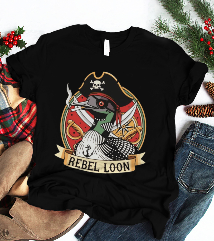 Rebel Loon Pirate Minnesota Anti ICE Swords And Compass T-Shirt