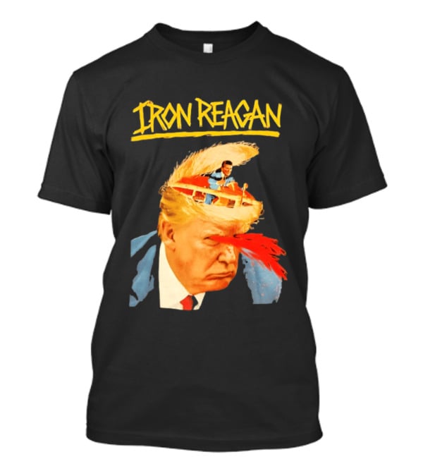 Iron Reagan Trump Cartoon Laser Beam Eye T-Shirt
