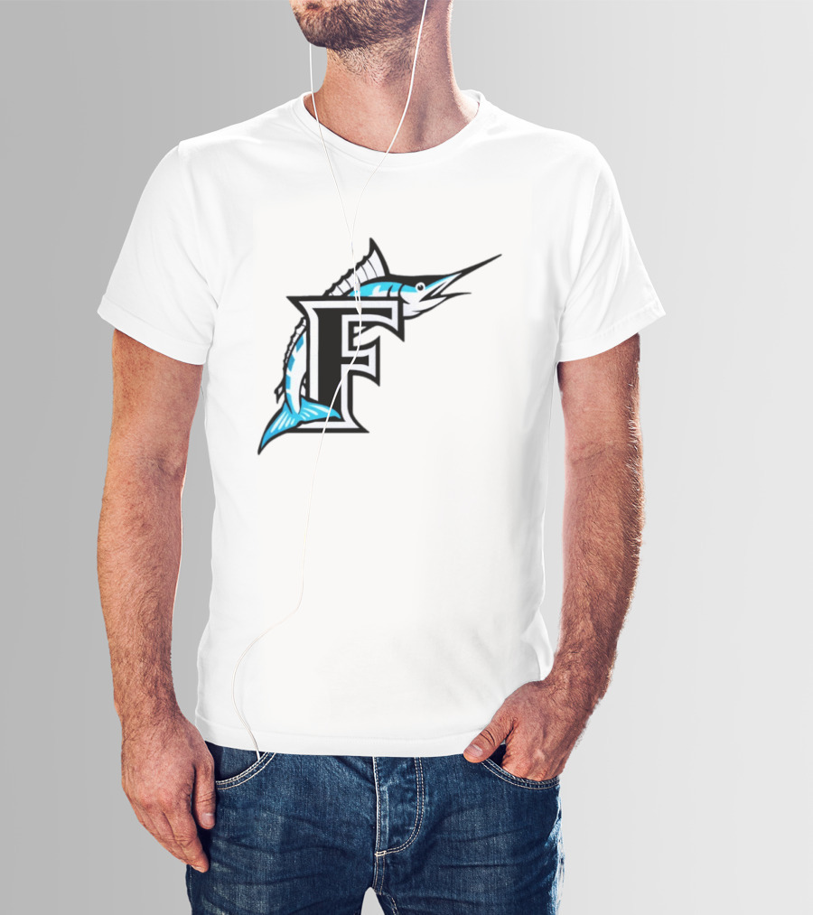 Florida Marlins Vintage F Logo Marlin T-Shirt