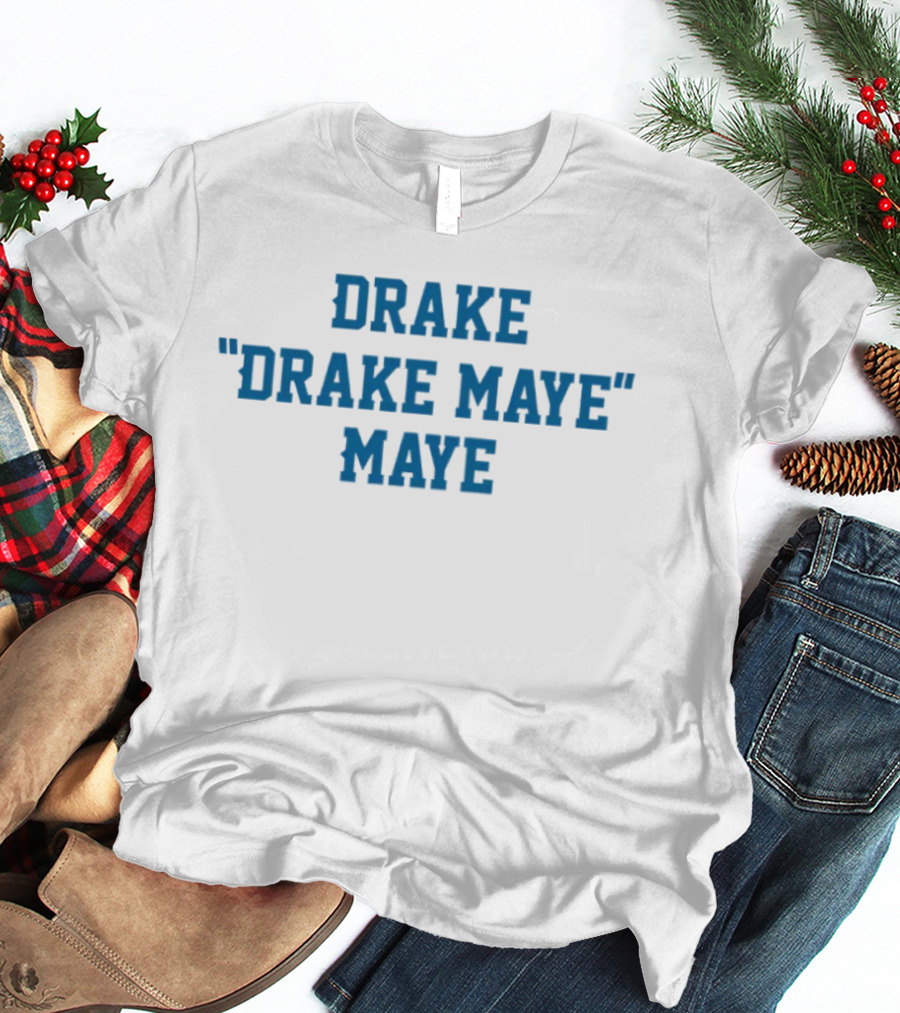 Drake Maye Football Fan Apparel Blue T-Shirt