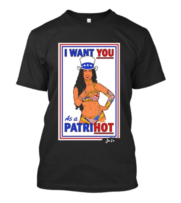 Chelsea Green Seattle Seahawks I Want You As A Patrihot Star Spangled Bikini T-Shirt