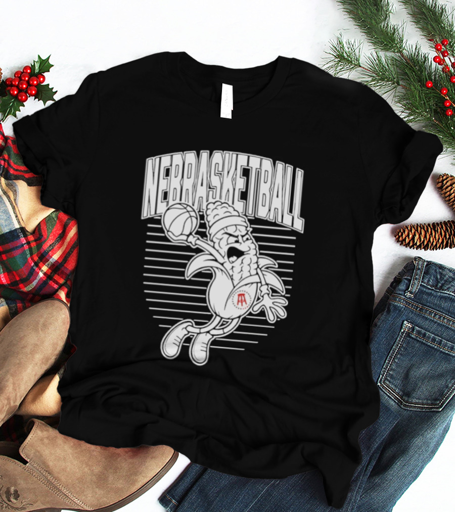 Nebraska Cornhuskers Basketball Slam Drunk Corn T-Shirt