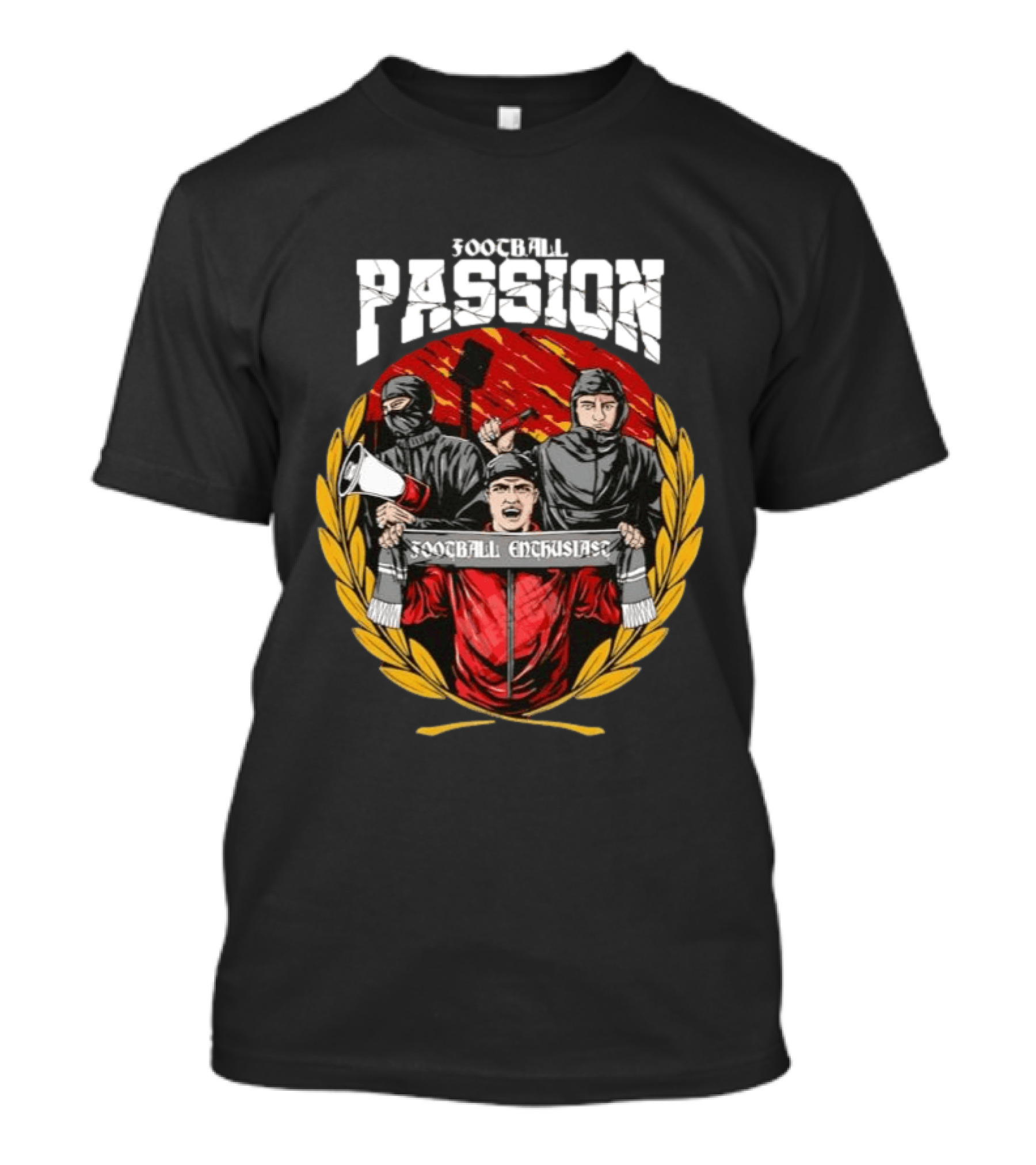 Football Passion Enthusiast Ultras Megaphone Flare Stadium T-Shirt