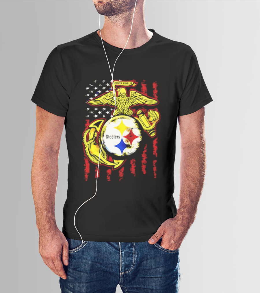 Pittsburgh Steelers United States Marine Corps Symbolic T-Shirt