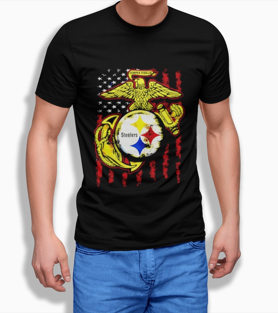 Pittsburgh Steelers United States Marine Corps Symbolic T-Shirt