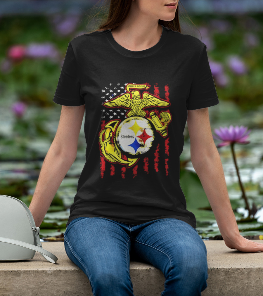 Pittsburgh Steelers United States Marine Corps Symbolic T-Shirt