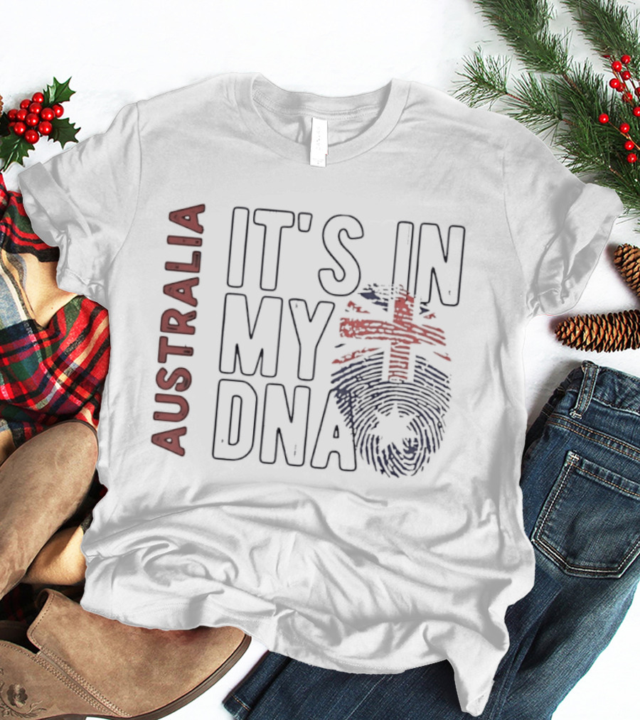 Australia It's In My DNA Fingerprint Flag T-Shirt