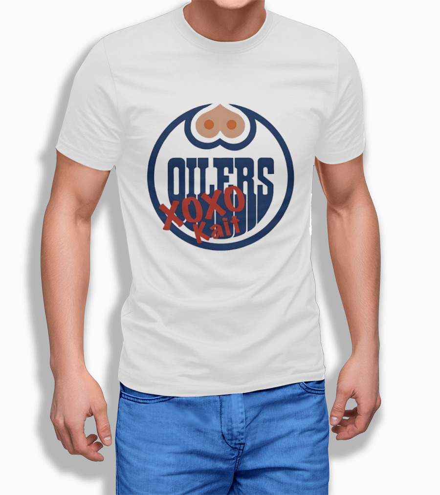 Edmonton Oilers XOXO Kait Retro Style Fan Merch T-Shirt