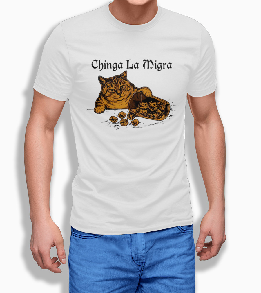Chinga La Migra Cat Anti ICE Protest Political T-Shirt