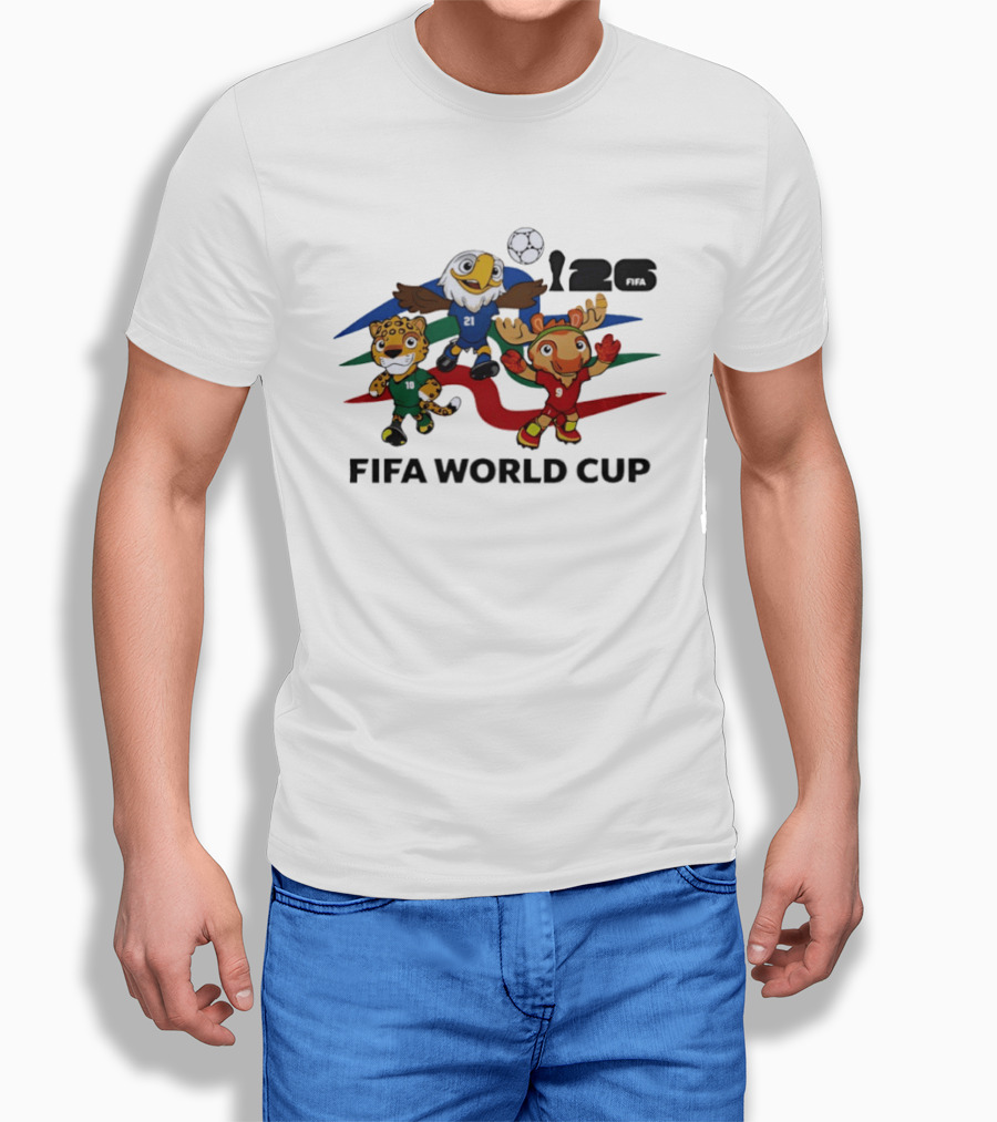 Maple Canada Zayu Mexico Clutch USA FIFA World Cup 2026 Mascots T-Shirt