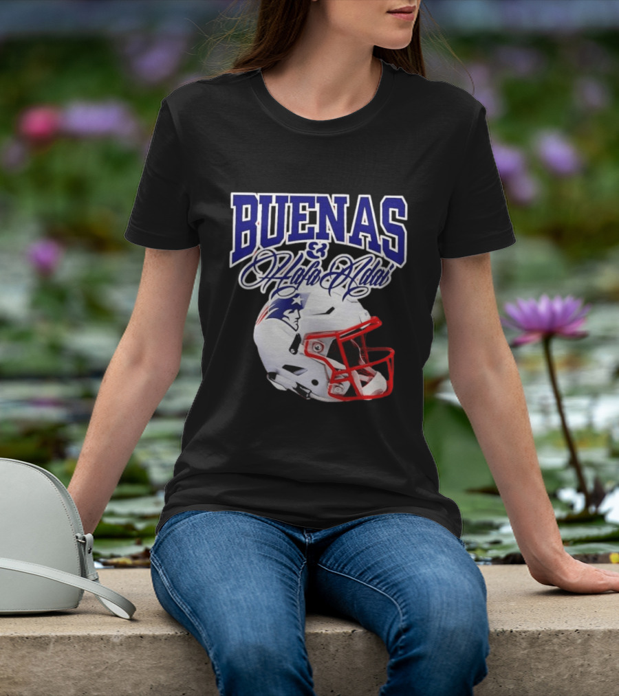 Buenas Hafa Adai New England Patriots Football Helmet T-Shirt