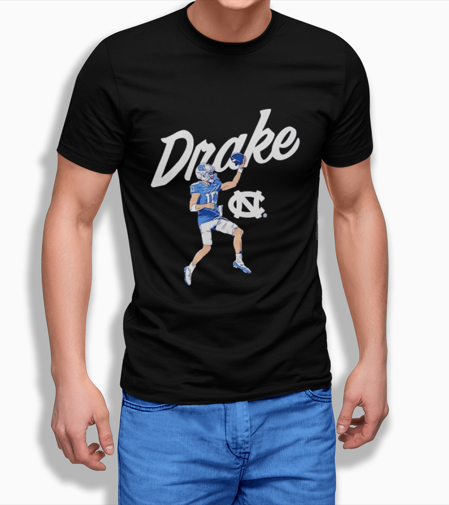 Drake Maye Finger Roll North Carolina Tar Heels Football UNC T-Shirt