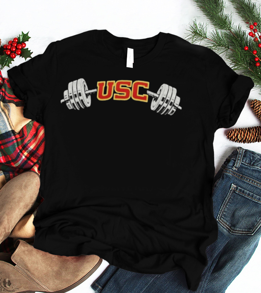 USC Football Gym Dumbbell Fitness 2026 T-Shirt