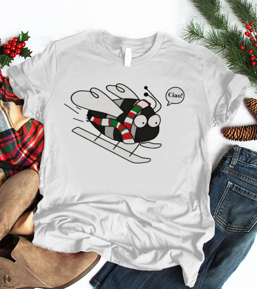 Bees On Skis Ciao Cortina USA Milan Cortina 2026 Winter Games T-Shirt