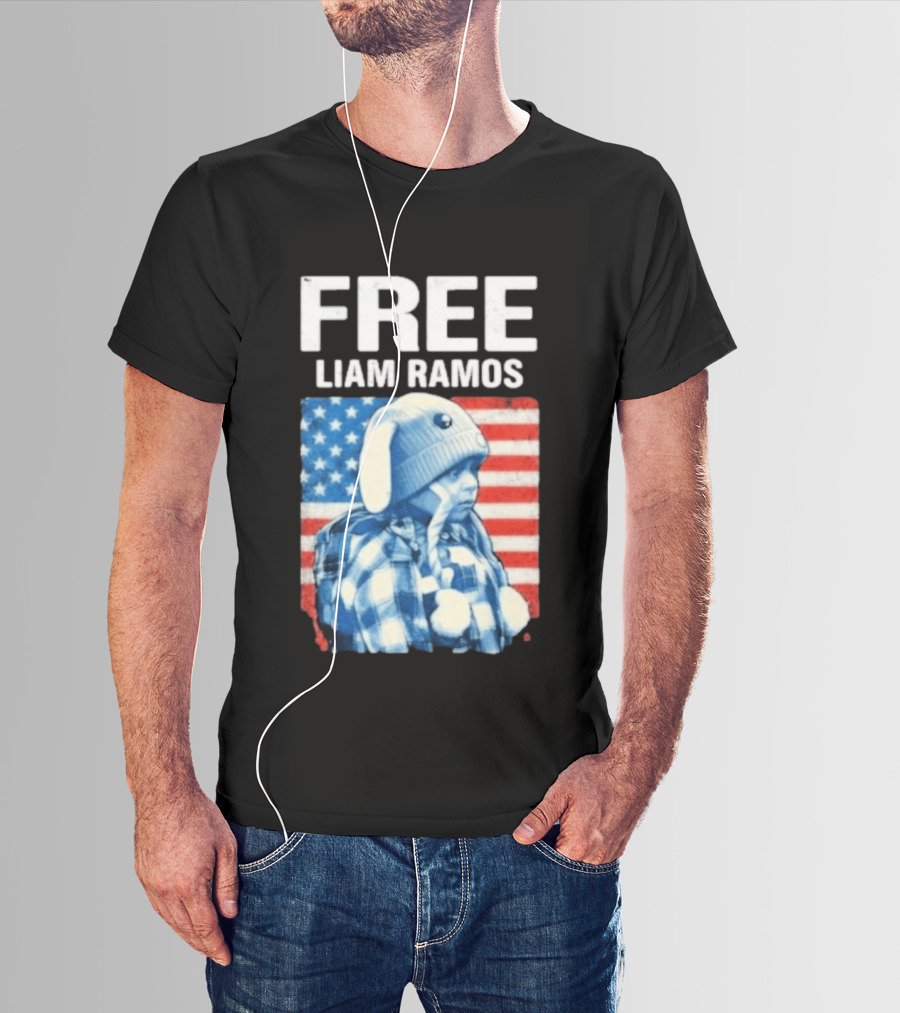 Free Liam Ramos American Flag T-Shirt