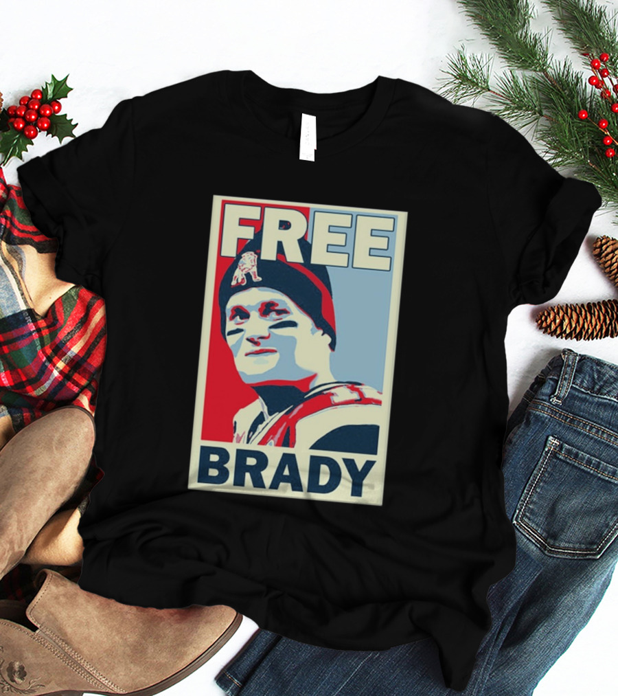New England Patriots Free Brady Style Sports T-Shirt
