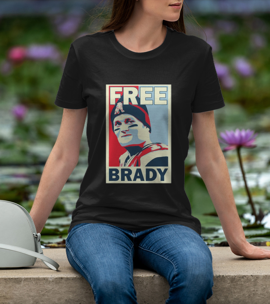 New England Patriots Free Brady Style Sports T-Shirt