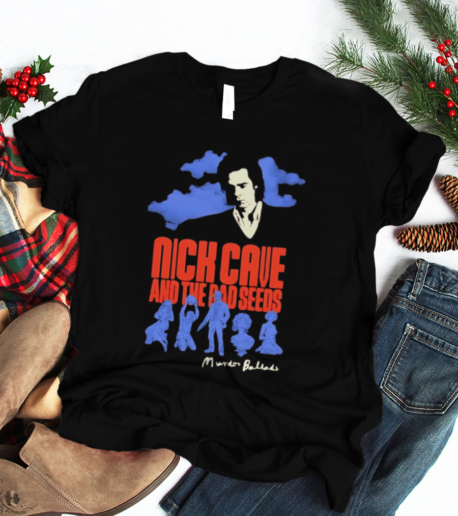 Nick Cave And The Bad Seeds Murder Ballads Blue Clouds T-Shirt