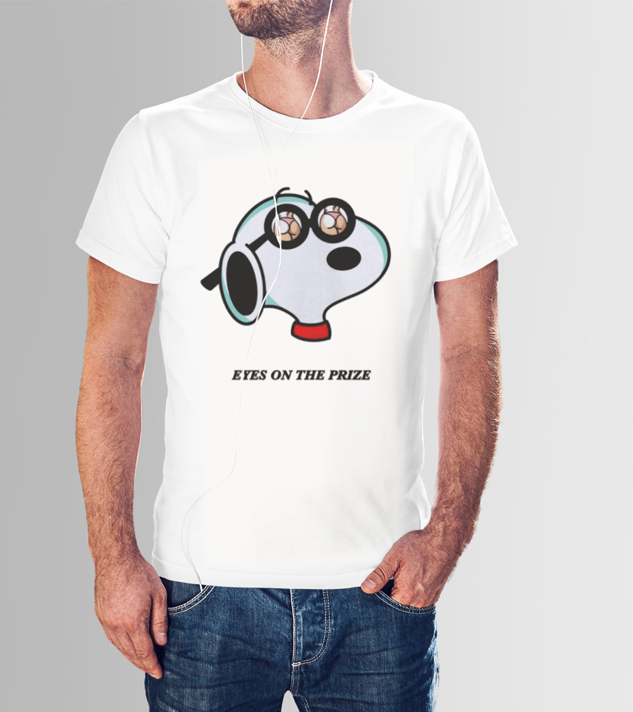 Snoopy Eyes On The Prize Vintage Peanuts Comic T-Shirt