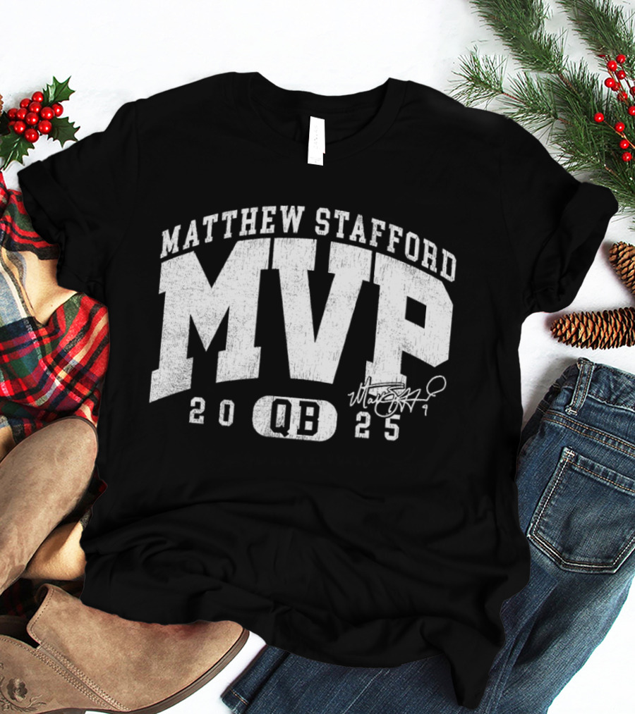 Matthew Stafford MVP 2025 QB Signature T-Shirt
