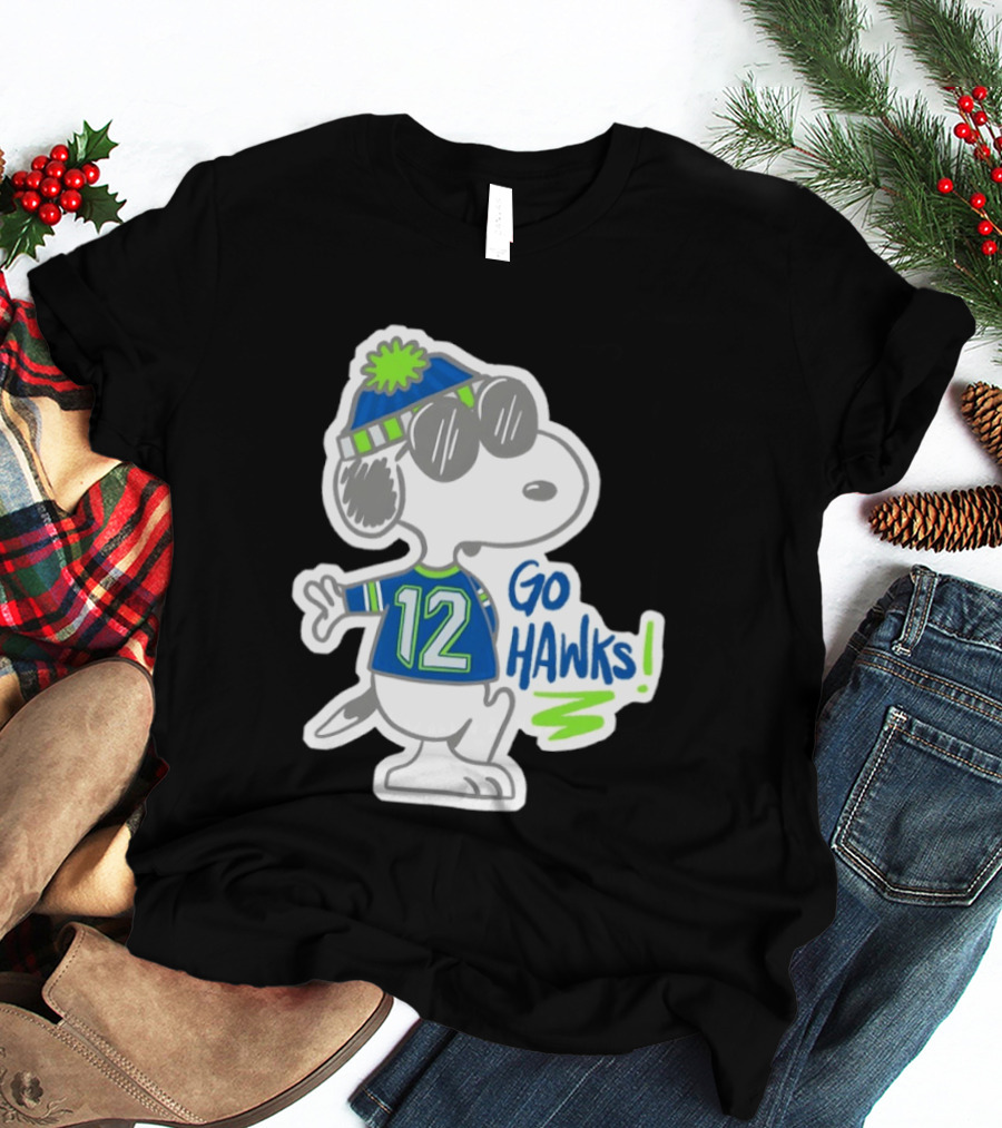 Snoopy 12 Seattle Seahawks Outfit Go Hawks T-Shirt