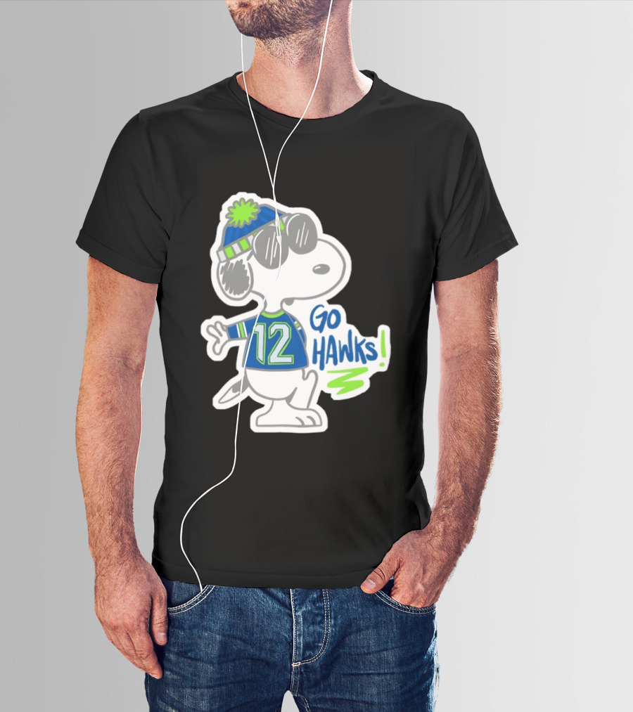 Snoopy 12 Seattle Seahawks Outfit Go Hawks T-Shirt