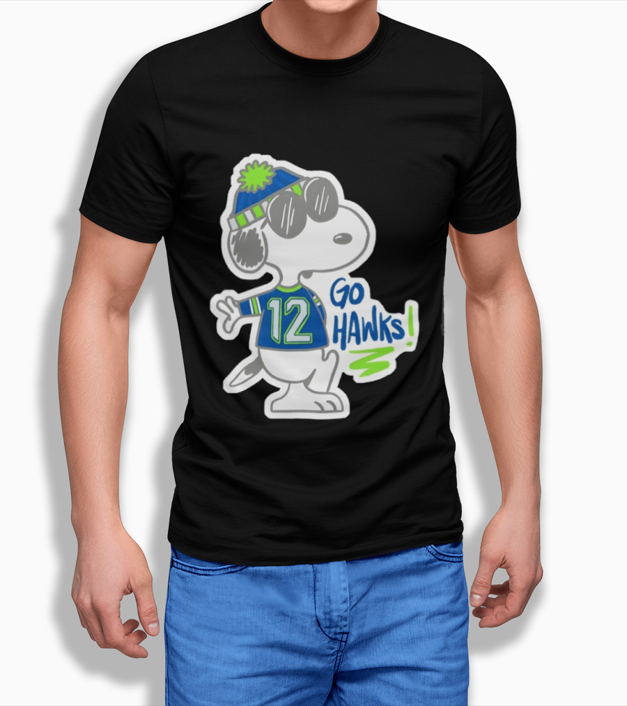 Snoopy 12 Seattle Seahawks Outfit Go Hawks T-Shirt