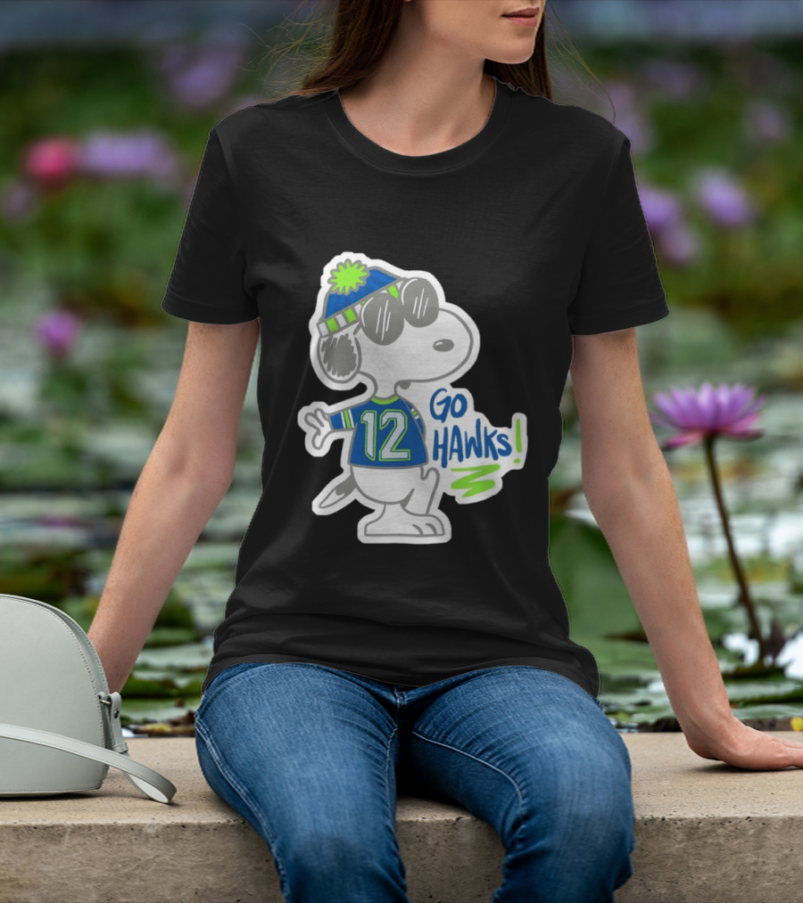 Snoopy 12 Seattle Seahawks Outfit Go Hawks T-Shirt