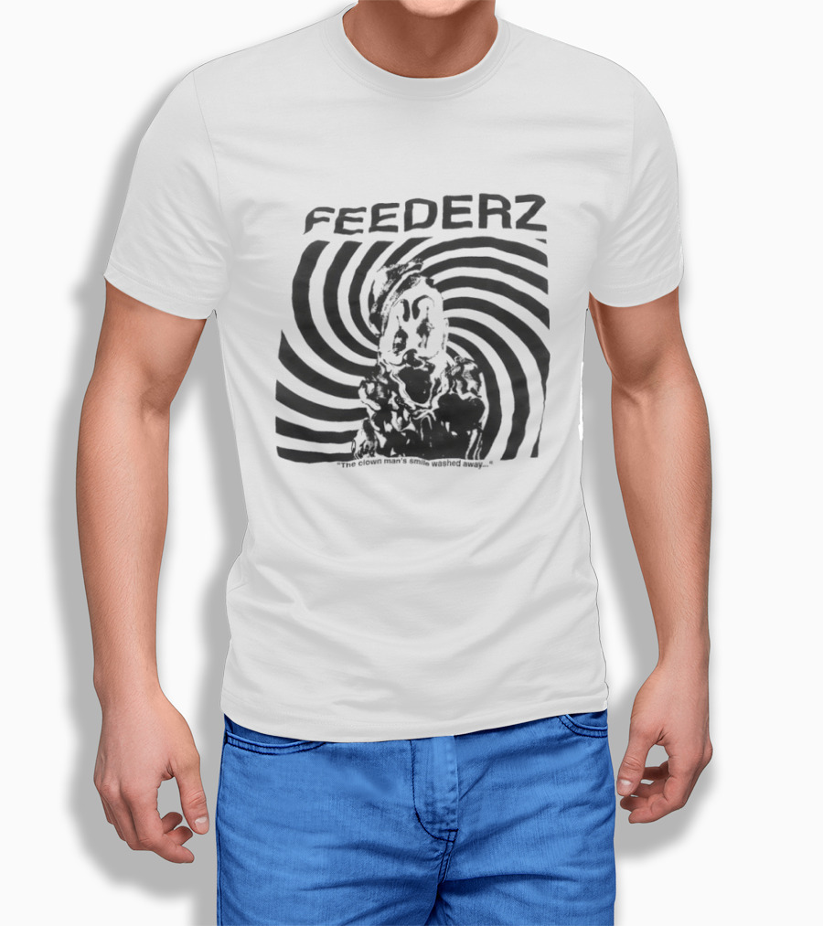 Feederz Clown Man's Smile Washed Away Spiral T-Shirt