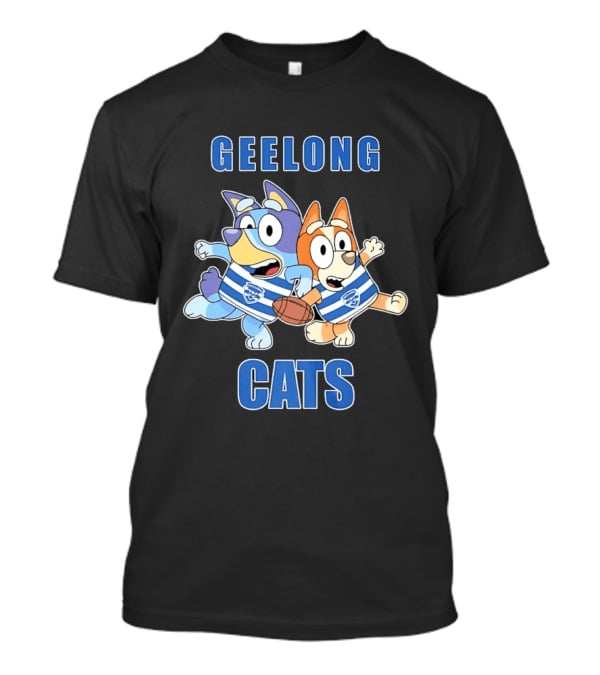 Bluey Bingo Geelong Cats Football Fans Rugby Outfits T-Shirt