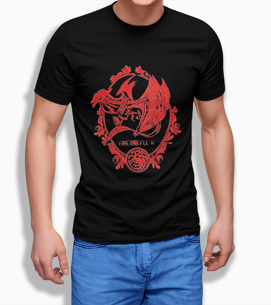 Dragon Targaryen Fire Made Flesh House Sigil T-Shirt