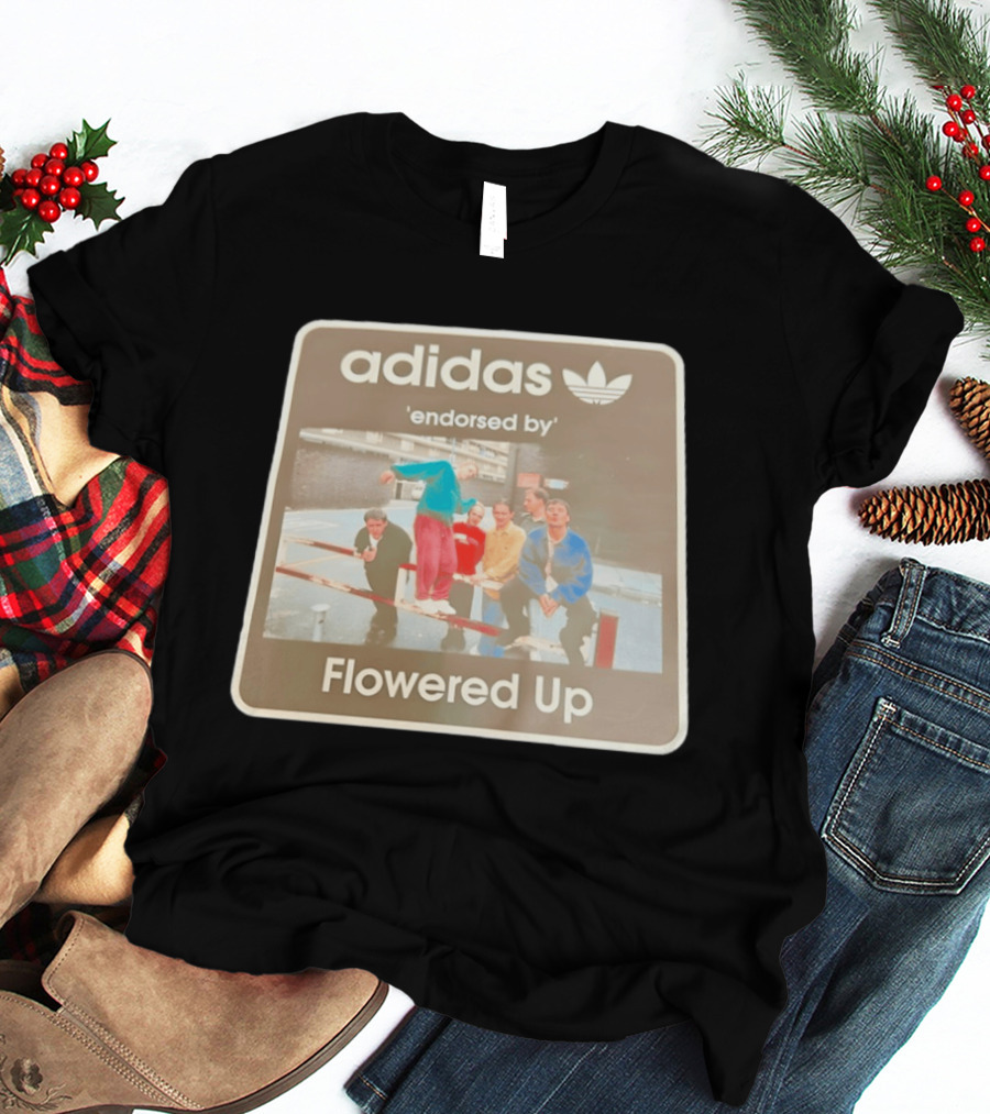 Adidas Originals Endorsed By Flowered Up Retro Street Style Fashion T-Shirt
