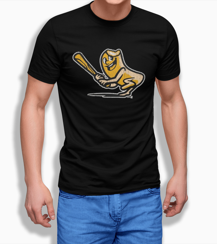 Akron RubberDucks Cream Stick Donuts Baseball Batter T-Shirt