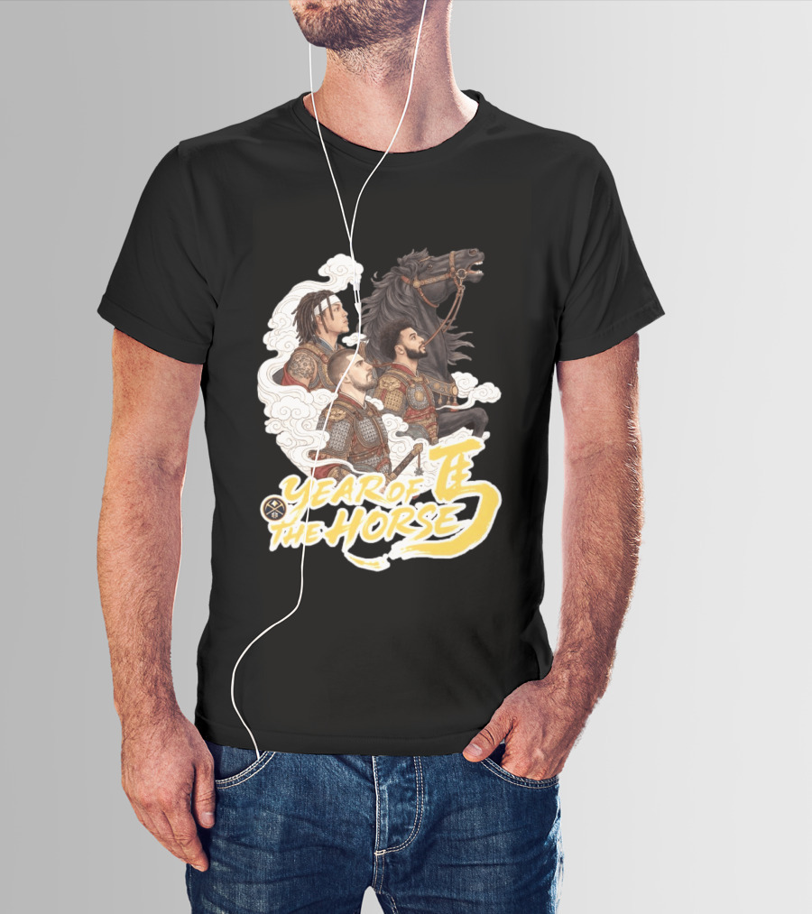 Denver Nuggets Year Of The Horse Warriors In Battle Armor T-Shirt