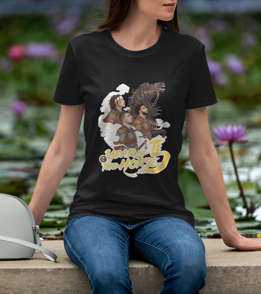 Denver Nuggets Year Of The Horse Warriors In Battle Armor T-Shirt