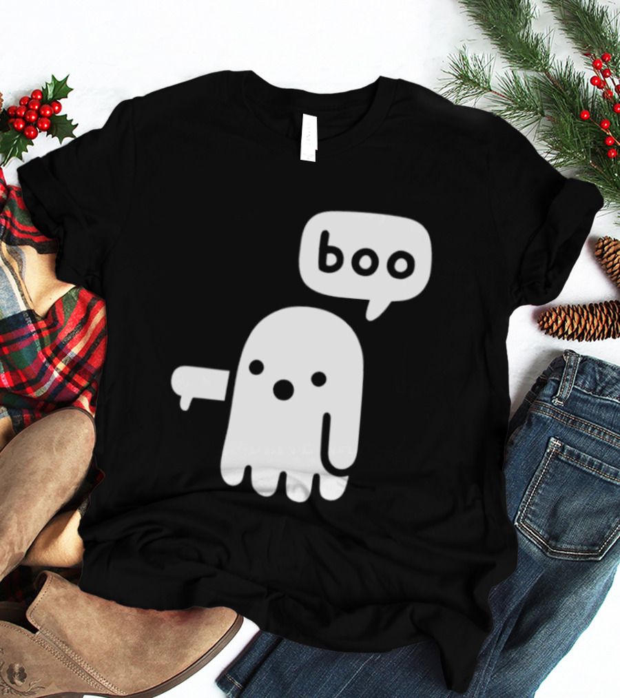 Boo Ghost Disapproval Gesture T-Shirt