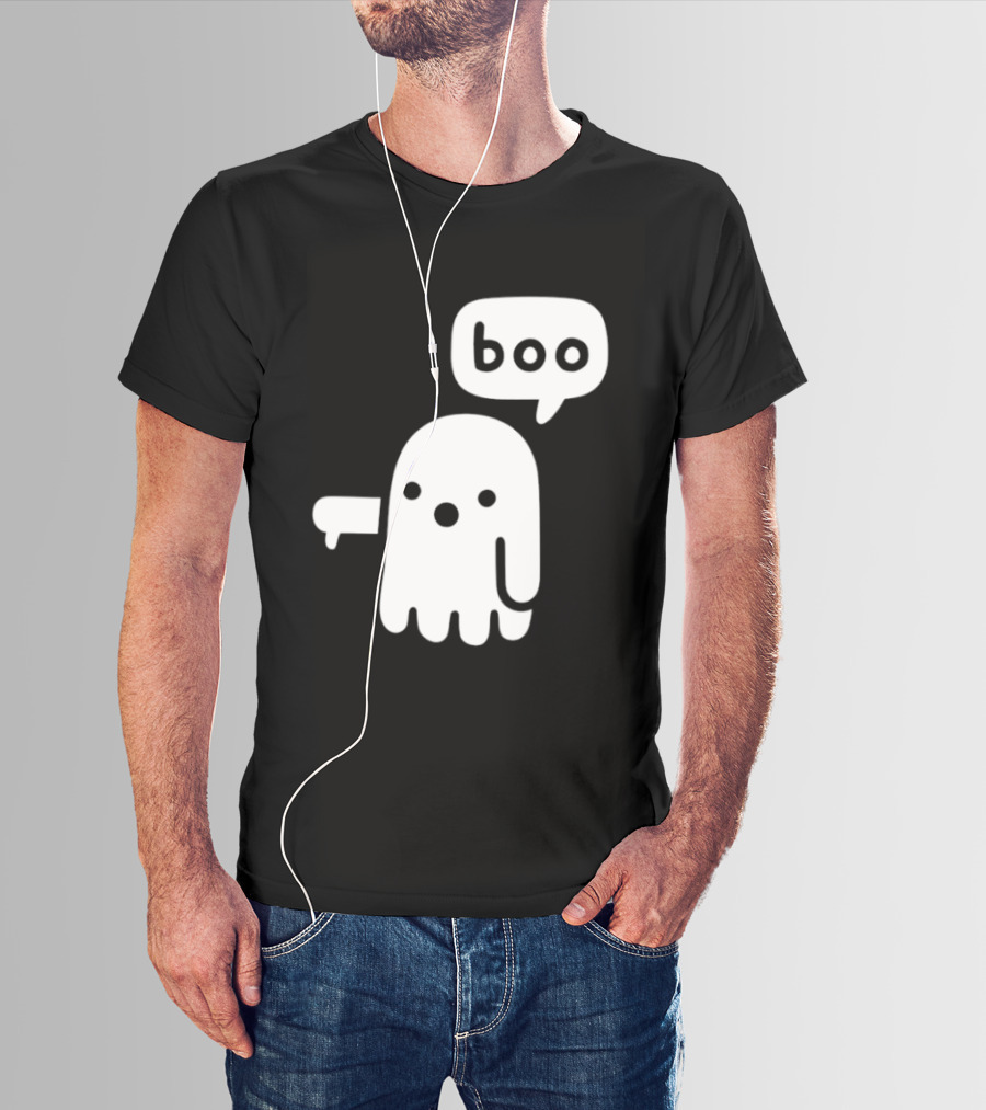 Boo Ghost Disapproval Gesture T-Shirt