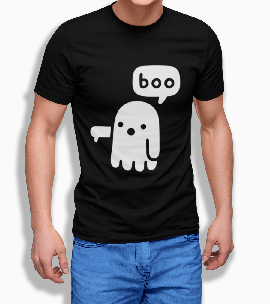 Boo Ghost Disapproval Gesture T-Shirt