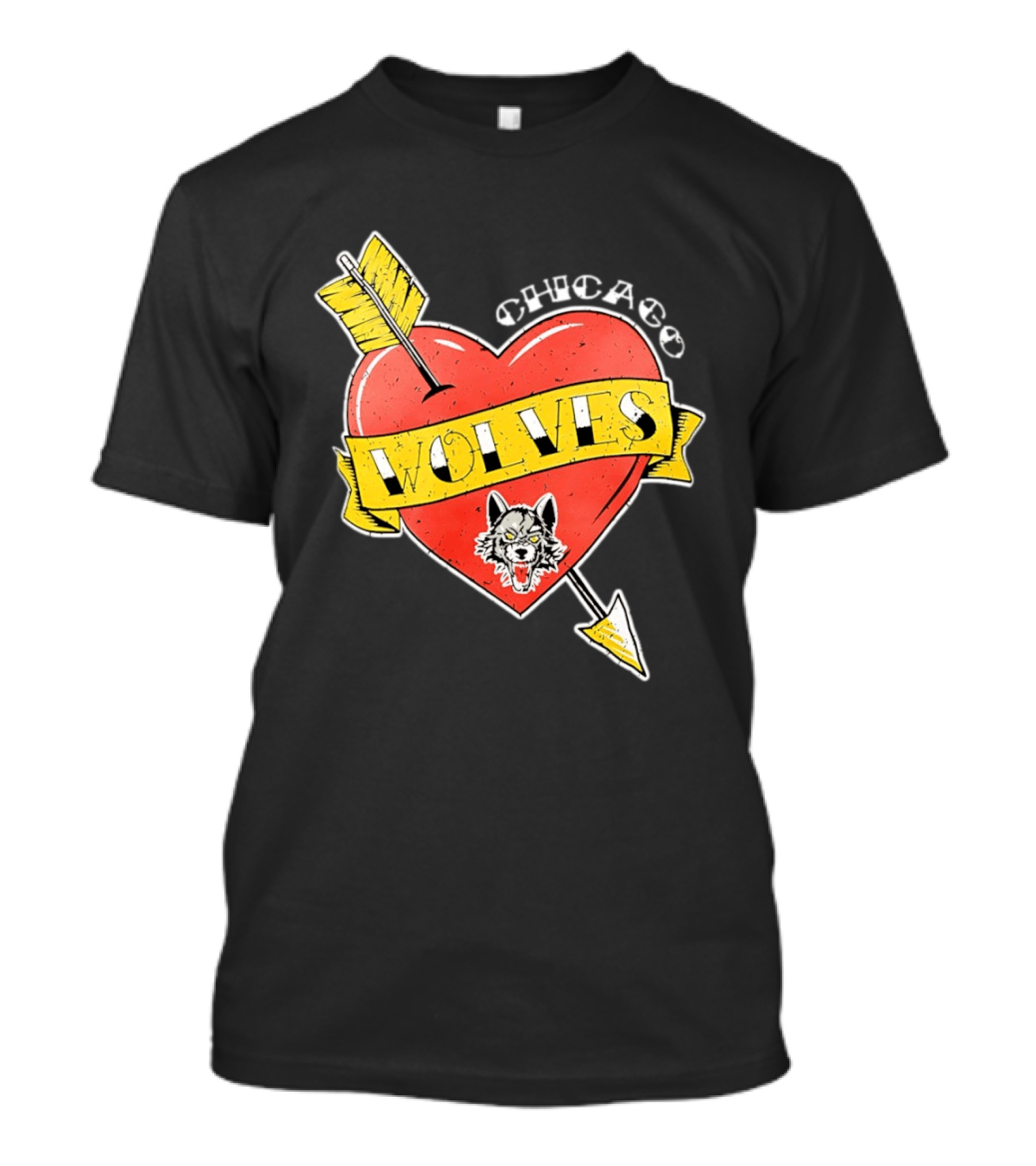 Chicago Wolves Heart Arrow Banner T-Shirt