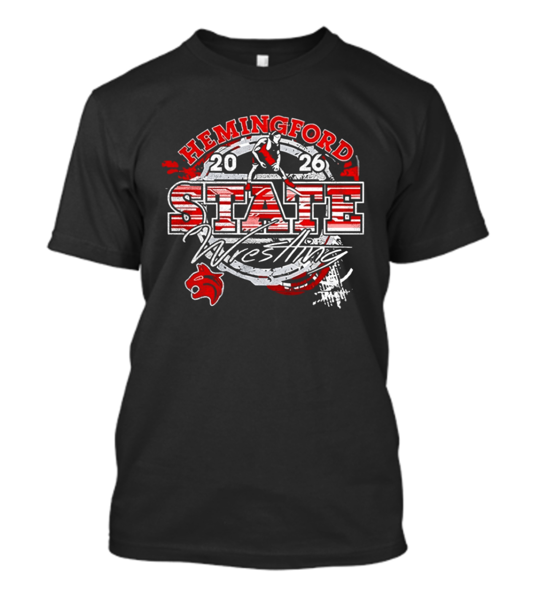 Hemingford State Wrestling 2026 Wildcat Team T-Shirt