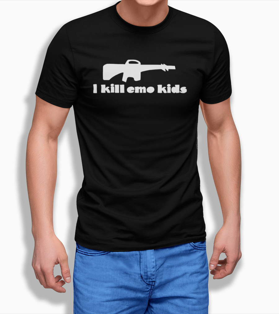 I Kill Emo Kids Gun T-Shirt